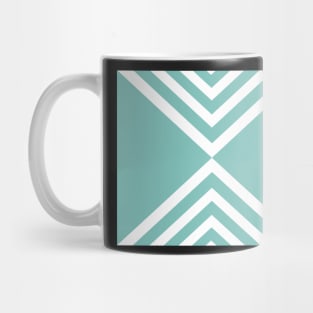 Abstract geometric pattern - blue and white. Mug